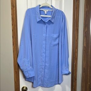 Nine West Blue Button Down Shirt